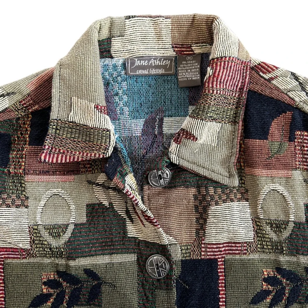 Vintage Jane Ashley Patchwork Blanket Jacket Women's‎ Size Medium